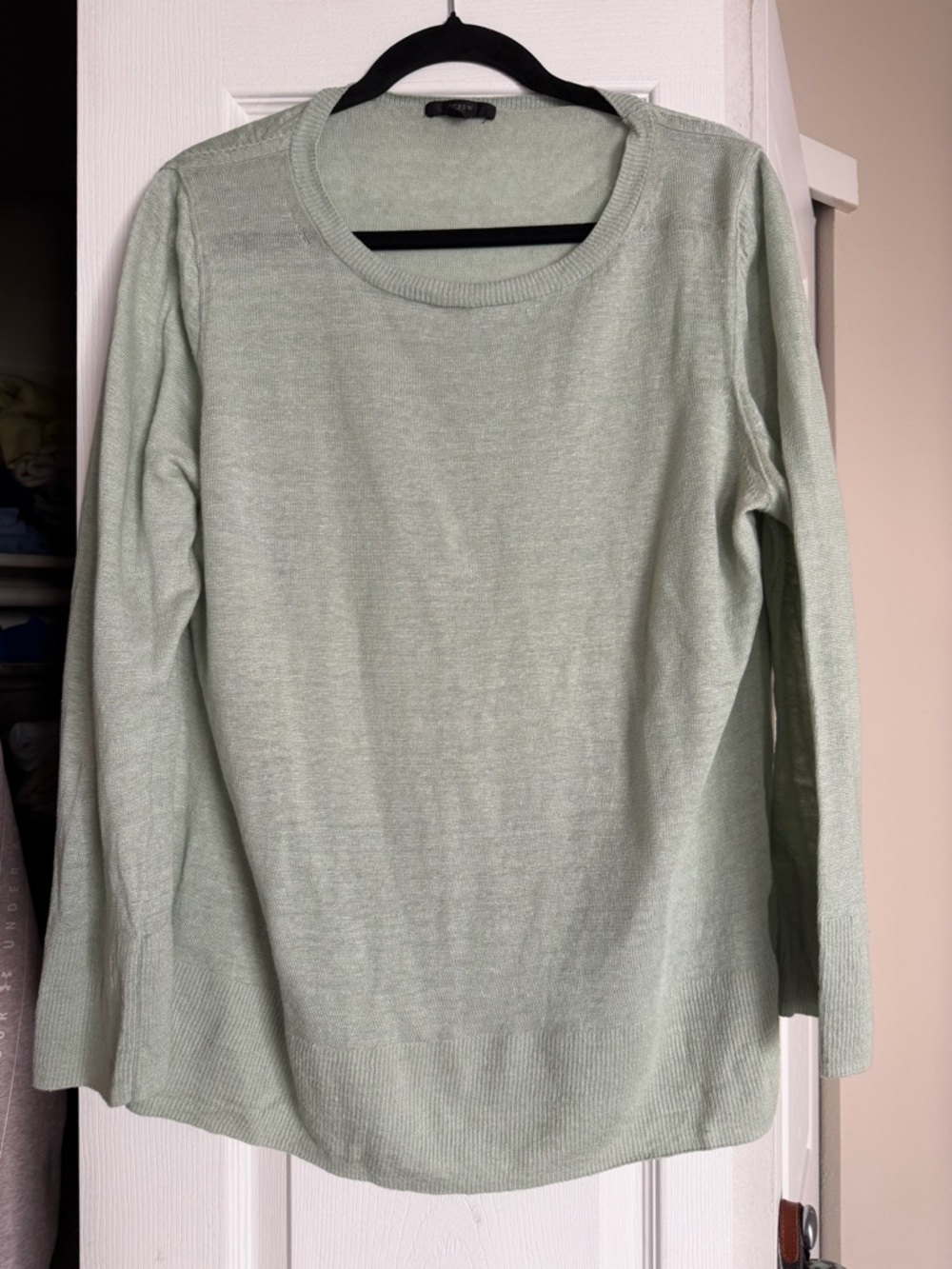 J. Crew Mint Green Knit Crewneck Sweater